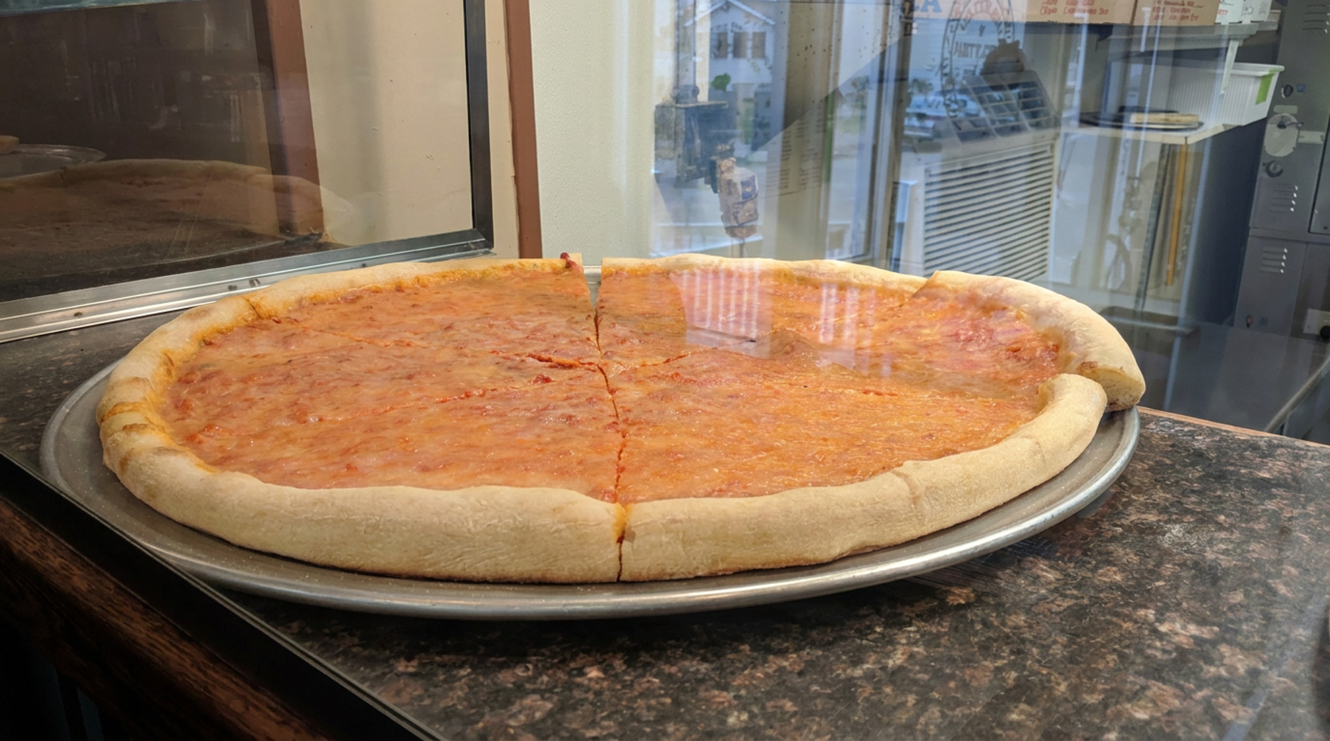 Old style crust pizza